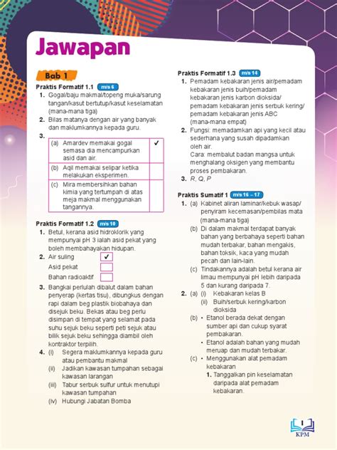 Jawapan Praktis Formatif 4.2 Sains Tingkatan 3 Image